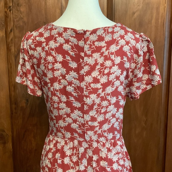 NWT! NATURAL LIFE Red and White Floral Maxi Dress - Picture 10 of 16